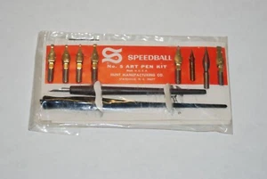 Speedball Artist Set No. 5 Pen Drawing & Lettering Original card and pens - ONE - Picture 1 of 6