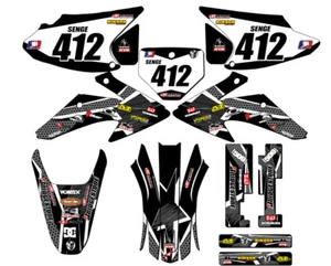 2008-2014 CRF 150 F PODIUM Black Senge Graphics Kit Compatible with Honda - Foto 1 di 10