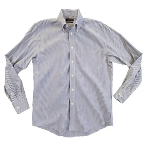 Camicia Lauren Ralph Lauren manica lunga uomo 15 32/33 Med grigio righe elasticizzata usata in ottime condizioni - Foto 1 di 15