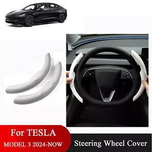 For Tesla Model 3 Highland 2024 Steering Wheel Cover Wrap Protector Accessories - Picture 1 of 14