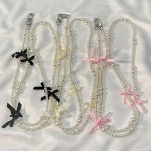 Hanging Decoration Bowknot Phone Strap Phone Anti Loss Lanyard Phone - Photo 1 sur 11