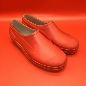 Sarra Z Lienne Rubber Rain Shoes Clogs Red Size 38 US Size 7.5 READ