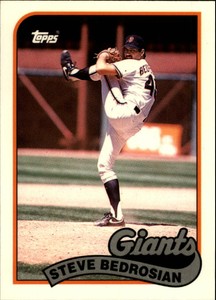 1989 (GIANTS) Topps Traded Tiffany #8T Steve Bedrosian