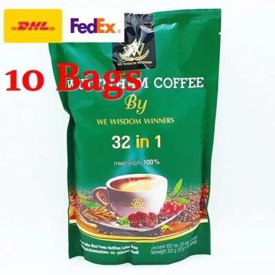 10 X Hierbas de café saludables Wuttitham mezcladas instantáneas 32 en 1 control de peso Foto 1 de 4