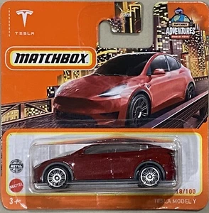 Matchbox Tesla Model Y Red (Short Card) 2022 New - Picture 1 of 3