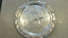 Wallace Sterling Silver Rose Point Pattern 4610-9 - 12" Plate/Platter - 490.4g