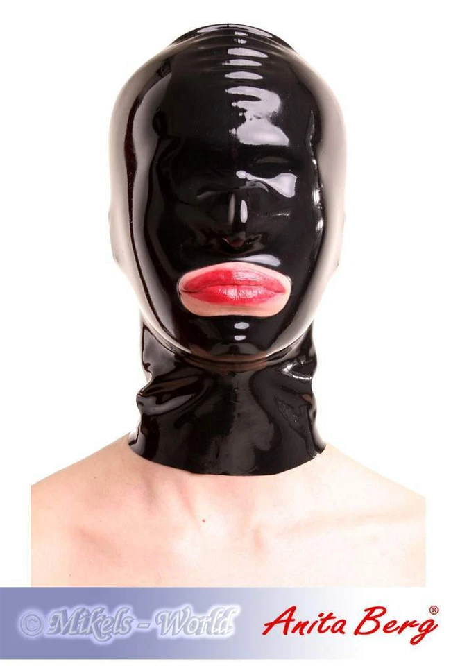 Anita Berg - Latex Head Mask with Mouth Opening in Various Colors - Image 1 of 1