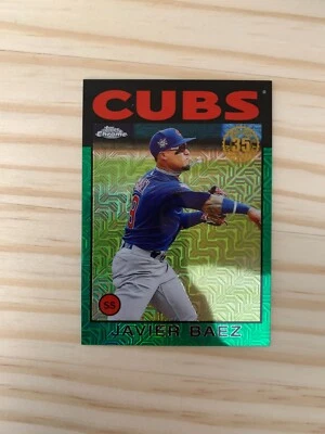2021 Topps '86 Topps Silver Pack Chrome Green Refractors #86BC36 Javier Baez /99 - Image 1 of 2