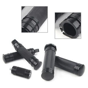 Hand Grips Foot Pegs Footrests Shifter Peg For Harley Touring Softail Dyna - Picture 1 of 10