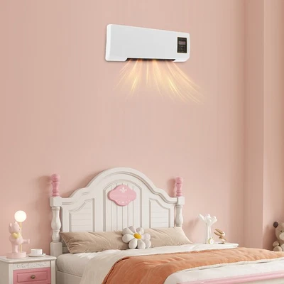 Wall-mounted Heating Machine Indoor Space Heater w/ Remote Control For Bedroom - Image 1 of 4