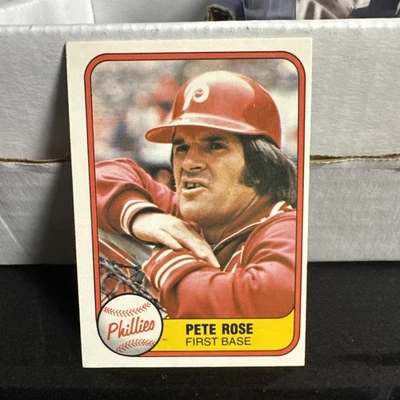 1981 Fleer BASEBALL NO1 ПИТ РОЗА ФИЛАДЕЛЬФИЯ ФИЛЛИС почти как новая или лучше (OC) - Изображение 1 из 2