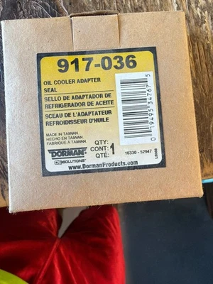 Dorman 917-036 Engine Oil Cooler Seal For Select 02-11 INFINITI Nissan Models - Image 1 of 2