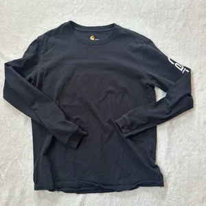 Carhartt Shirt Boys Medium 8-10 Black Original Fit Long Sleeve - Picture 1 of 5