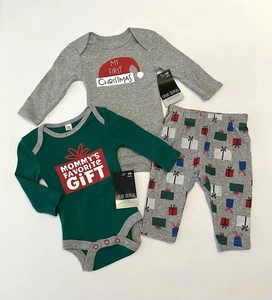 Recién Nacido Bebé Niño Navidad Conjunto Pantalones Body 3 Piezas Lindo Nuevo - Imagen 1 de 3