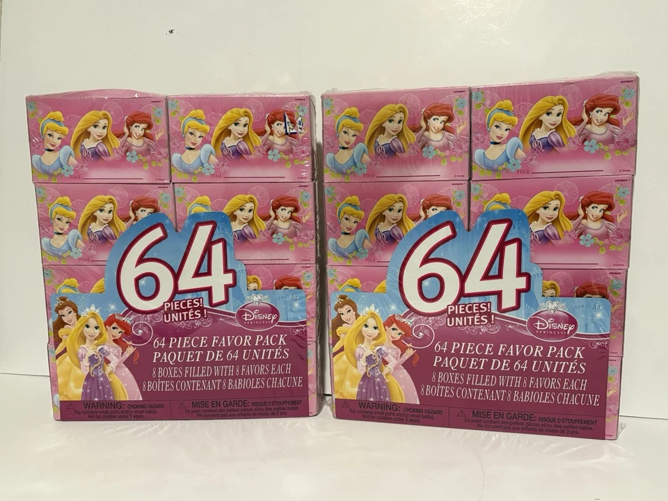 Disney Princess Mega Mix Pacote Econômico 64 Peças Festa de Aniversário Favor (16 Caixas) - Imagem 1 de 4