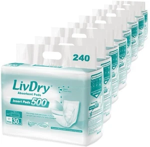 LivDry Incontinence Pad Insert Long Length, Protection (240 Count) - Picture 1 of 5