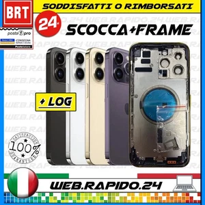 BACK COVER SCOCCA POSTERIORE VETRO+FRAME COMPLETA PER APPLE IPHONE 14 PRO - Foto 1 di 1