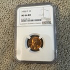 1956-D LINCOLN WHEAT CENT 1C - NGC GRADED MINT STATE 66 RD