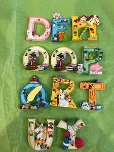 MARIA ENGELBREIT riesiger Posten Buchstaben Magnete Hund Eule Einhorn Königin Hase Schwein Pferd - Bild 1 von 14