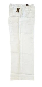 Pantalones Cubavera Mezcla Lino Cordón Hombre Grande 36-38 Blanco Brillante Nuevos con Etiquetas - Imagen 1 de 9