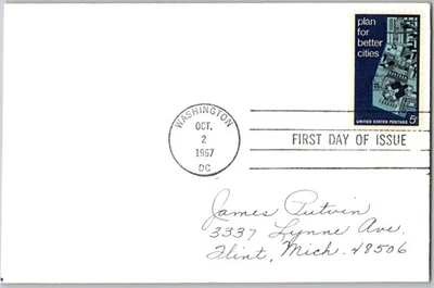 US FDC Scott #1333 Plan For Better Cities Urban Planning c1967 - Image 1 of 3