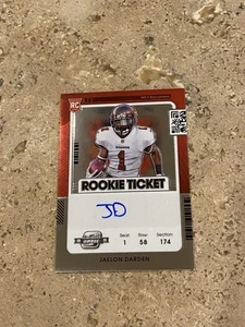 Jaelon Darden 2021 Panini Contenders Optic #135 Auto Autograph RC Rookie PWE - Picture 1 of 3