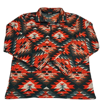 Пуловер The North Face Fair Isle флисовый 1/4 на молнии свитер оранжевый мужской большой - Изображение 1 из 4