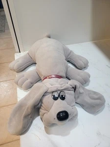 Vintage POUND PUPPY 17" Gray Stuffed Plush Dog Collar Tonka EXCELLENT COND - Picture 1 of 10
