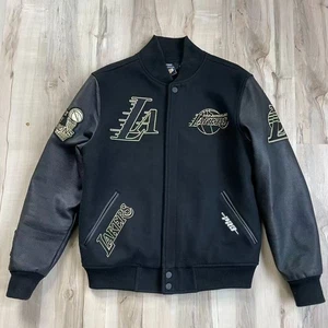 NBA Los Angeles Lakers Black & Gold Men's Wool Varsity Jacket Size M - Picture 1 of 17