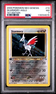 Skarmory-Holo 1st Edition Pokemon Neo Genesis 1st Edition 13 NM PSA NM 7 - Picture 1 of 2