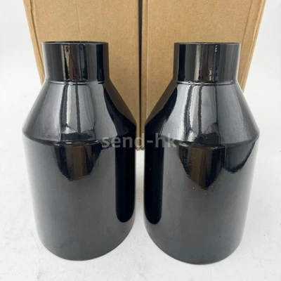 2X Dodge RT SRT RAM 5″ Big Black Exhaust Tip 2.5″ Inlet Angle Cut Double Wall - Image 1 of 4