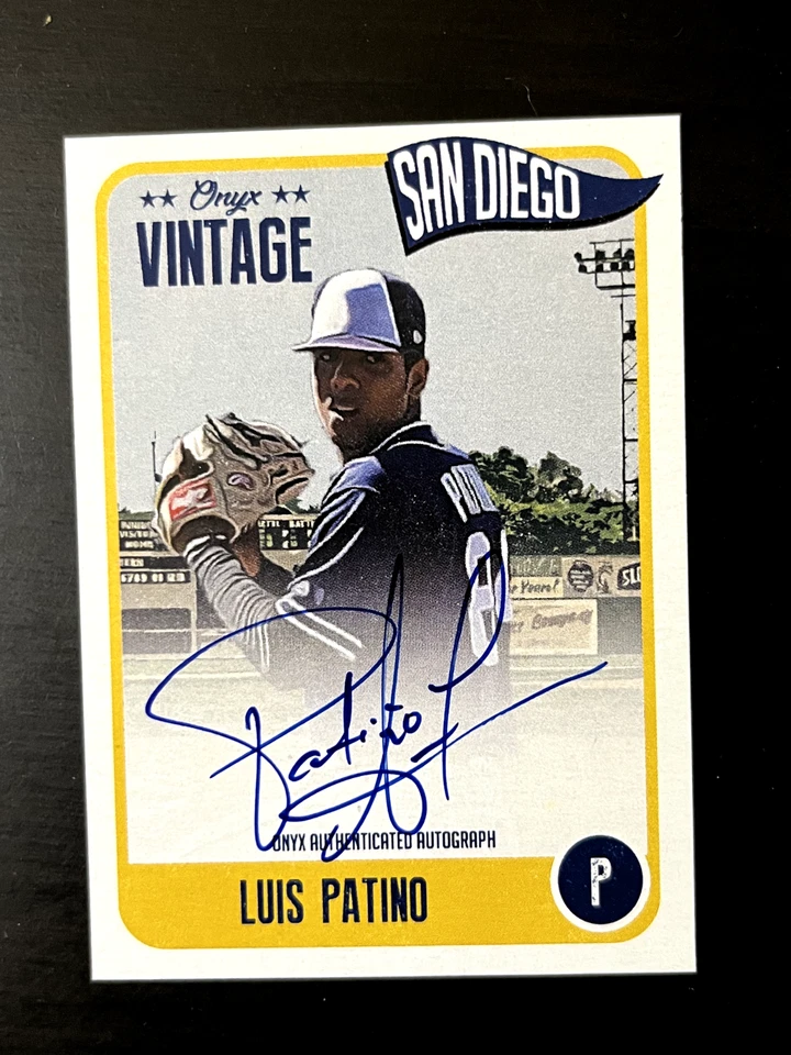 Luis Patino 2020 Onyx Vintage Autograph #VALP Auto Signature San Diego Padres - Image 1 of 2