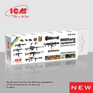 Acrylic paint set for military equipment Armed Forces of Ukraine ICM 3039 - Picture 1 of 6
