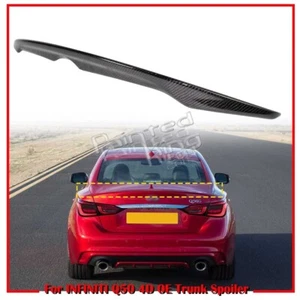 14-24 Carbon Fit For INFINITI Skyline V37 Q50 Sedan OE Rear Trunk Boot Spoiler - Bild 1 von 5