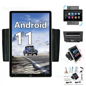 10.1" Vertical Screen Rotation Android 11 2din Car Radio Stereo Player Navi GPS - Picture 1 of 12