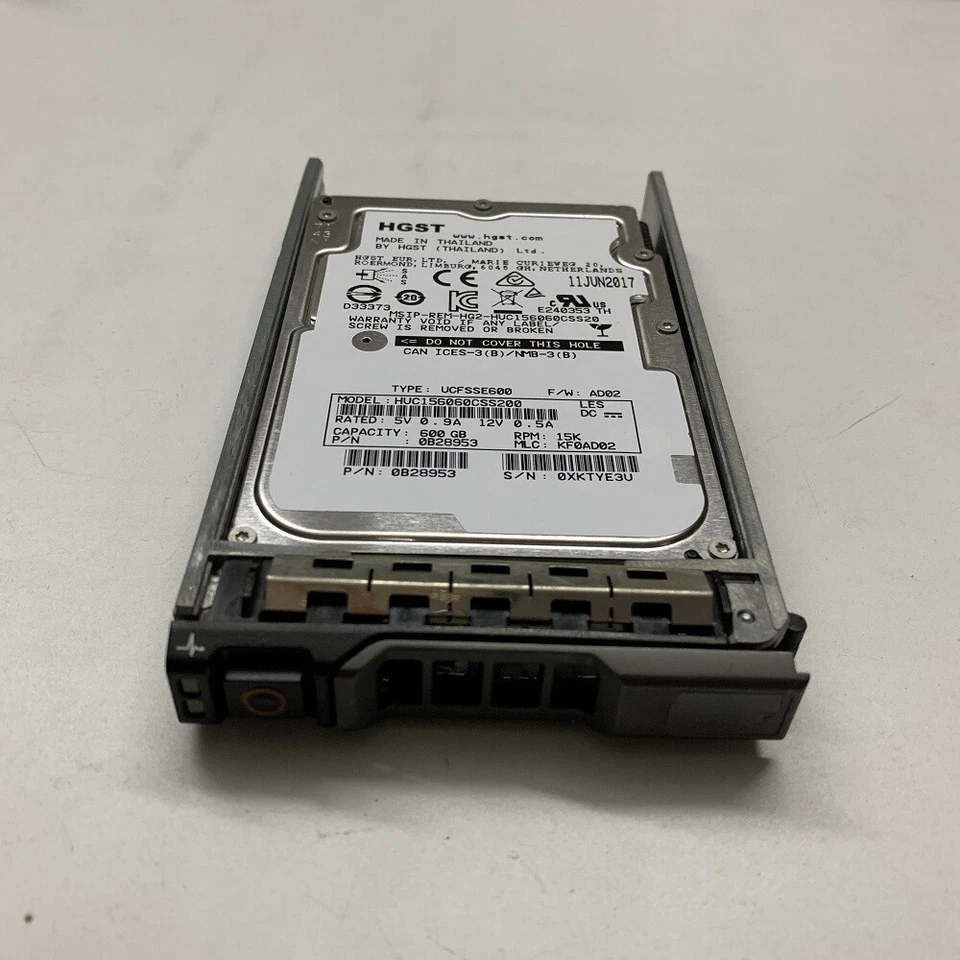 Hitachi HUC156060CSS200 600GB 15K RPM 12Gb/s 128MB 2.5" SAS HDD 0B28953 W/Tray - Image 1 of 4