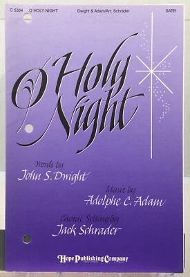 Partituras de piano coral O Holy Night SATB de Jack Schrader Hope Publishing Foto 1 de 4