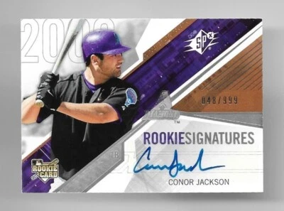 048/999 conor jackson 2006 ud upper deck spx autograph rookie card auto rc #101 - Image 1 of 2