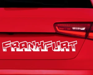 Autoaufkleber Frankfurt Aufkleber Schriftzug Skyline 11 Farben 2 Größen - Bild 1 von 1