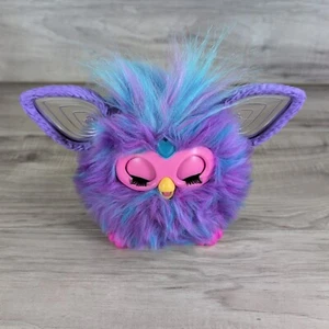 Furby Purple Plush Tie Dye Interactive Toy 2023 Glowing Ears ( TESTED ) - Picture 1 of 8