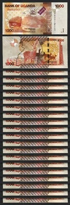 Uganda 1000 Shillings 2021 2022, UNC, 20 Pcs Lot Consecutive, P-49 New Sign Date - Image 1 of 4