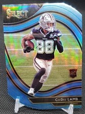 2020 Select #357 Field Level Light Blue Prizm Die Cut CeeDee Lamb RC Rookie
