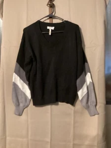 Laundry Shelli Secal Long Sleeve Sweater SZ S Two Tone Sleeve Color - Picture 1 of 5