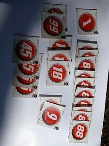 22x VTG NASCAR RACING ROUND 3" DECALS KYLE PETRY DALE JARRETT BILL ELLIOTT +++++ - Picture 1 of 6