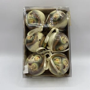 De Colección Decoupage Victoriano Ángel Navidad Bola Adorno Hecho a Mano Bebé es Pesebre - Imagen 1 de 3