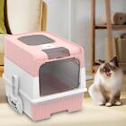 Hooded Cat Litter Boxes Anti Splashing Removable Large Spacious Cat Toilet