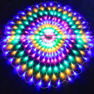 3*3M LED Red Pavo Real Malla Hada Cuerda Luz Cortina Exterior Lámpara Jardín Decoración Reino Unido - Imagen 1 de 12