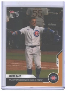 2020 Topps NOW Card #48 Javier Baez Chicago Cubs walk-off Parallel 1/1 - Picture 1 of 2