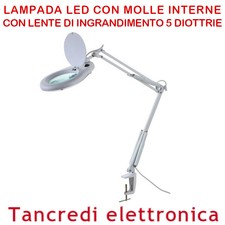 LAMPADA DA TAVOLO CON LENTE DI INGRANDIMENTO DA 5 DIOTTRIE ILLUMINAZIONE LED