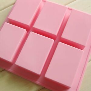 1Pcs Squre 6-cavity Silicone Soap Making Molds Baking DIY Mold For Cake Bakeware